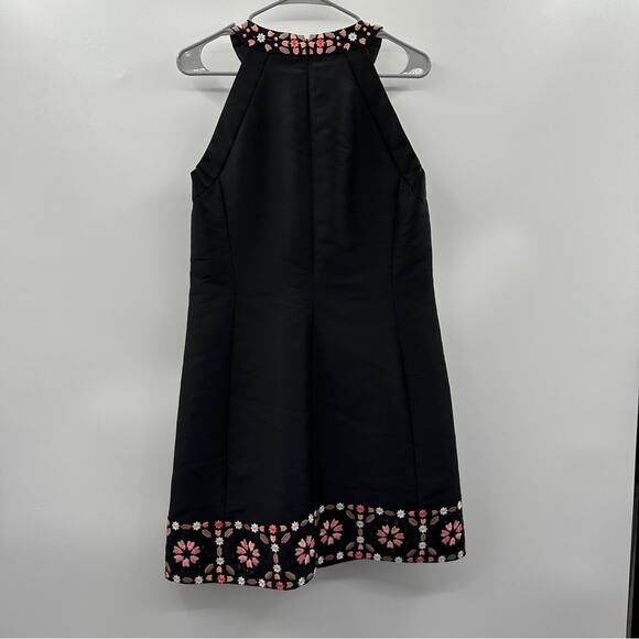 Kate Spade Dress By The Pool Black Mosaic Floral Embroidered Shift Dress Size 10 - Picture 6 of 13